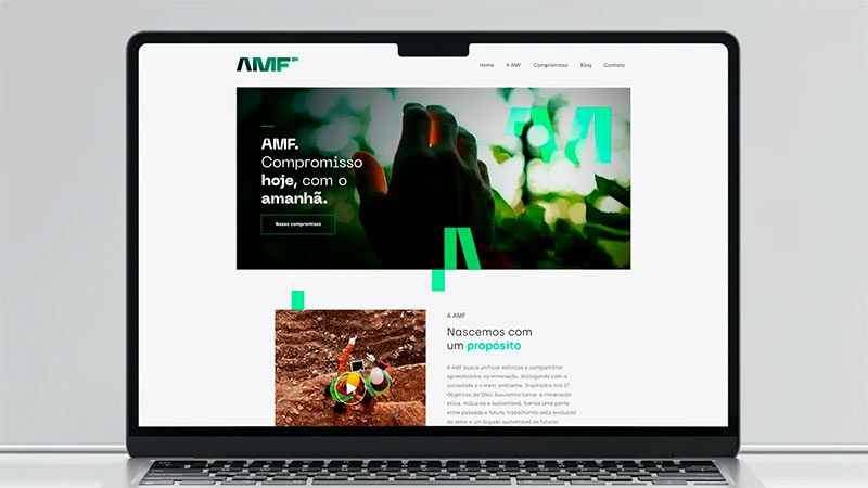 Landing Page Site Institucional AMF | F. Design Estúdio